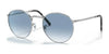 Ray-Ban NEW ROUND RB3637 Sunglasses / Silver №003/3F / Clear Gradient Blue (2N 29.9%) / Size 50