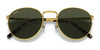 Ray-Ban NEW ROUND RB3637 Sunglasses / Black №002/G1 / Green Mirror Blue (3N 12.05%) / Size 50