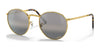 Ray-Ban NEW ROUND RB3637 Sunglasses / Gold №9196G3 / Silver/Grey (Polarized) (2P 22.5%) / Size 50