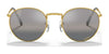 Ray-Ban NEW ROUND RB3637 Sunglasses / Black №002/G1 / Green Mirror Blue (3N 12.05%) / Size 50