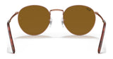 Ray-Ban NEW ROUND RB3637 sunglasses boast tortoiseshell arms and crystal lenses, displayed elegantly on a white background.