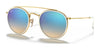 Ray-Ban RB3647N Sunglasses | Size 51 / Arista Gold №001/4O / Blue Flash (3N 14.4%)
