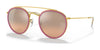 Ray-Ban RB3647N Sunglasses | Size 51 / Gold №92373E / Pink Mirror Gradient Grey (2N 27.8%)