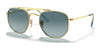 Ray-Ban THE MARSHAL II RB3648M Sunglasses | Size 52 / Arista Gold №91233M / Blue Gradient (2N 21%)