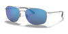 Ray-Ban RB3654 Sunglasses | Size 60 / Silver №003/55 / Blue (3N 14%)