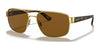 Ray-Ban RB3663 Sunglasses | Size 60 / Arista Gold №001/57 / B-15 Brown (Polarized) (3P 11.9%)
