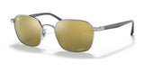 Ray-Ban RB3664CH Sunglasses Silver / Green (Polarized)