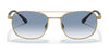 Ray-Ban RB3670 Sunglasses | Size 54 / Arista Gold №001/3F / Light Blue Gradient (2N 29.9%)