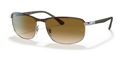 Ray-Ban RB3671 Sunglasses Brown On Gunmetal / Light Brown Gradient