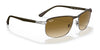 Ray-Ban RB3671 Sunglasses | Size 60 / Brown On Gunmetal №920351 / Light Brown Gradient (2N 30.5%)