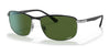 Ray-Ban RB3671CH Sunglasses | Size 60 / Black On Silver №9144P1 / Dark Green (Polarized) (3P 13.3%)
