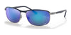Ray-Ban RB3671CH Sunglasses | Size 60 / Blue On Gunmetal №92044L / Grey/Blue (Polarized) (3P 15%)