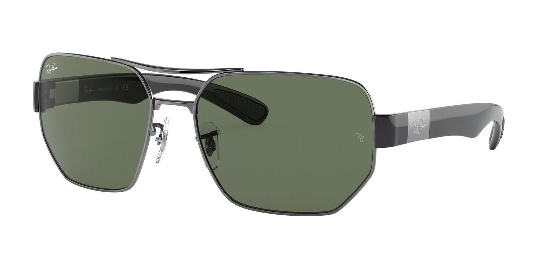 Ray-Ban RB3672 Sunglasses Gunmetal / Green Classic