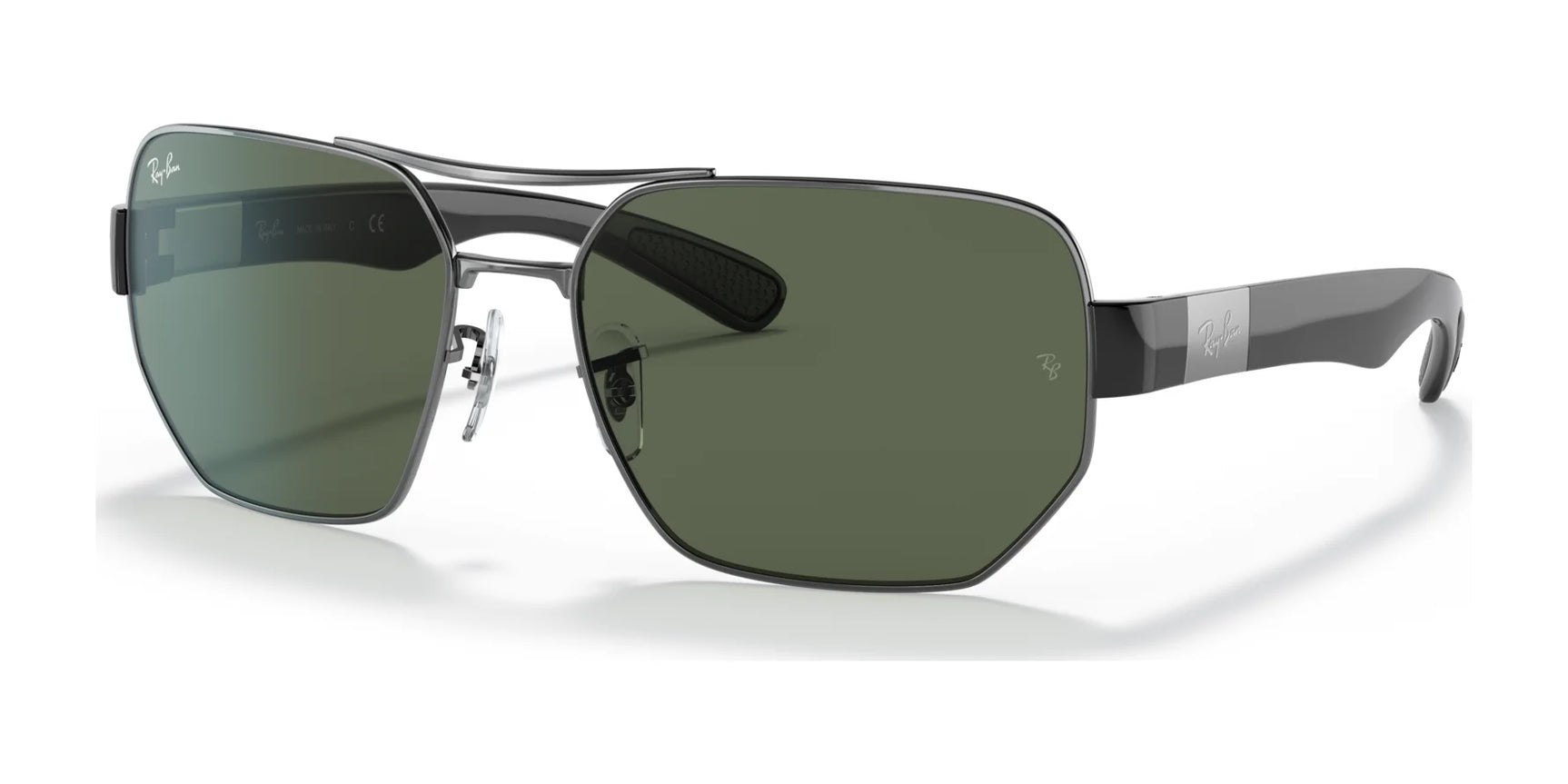 Ray-Ban RB3672 Sunglasses Gunmetal / Green Classic