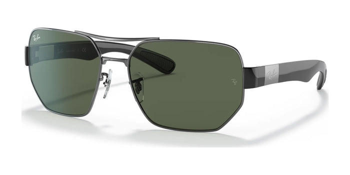 Ray-Ban RB3672 Sunglasses | Size 60 / Gunmetal №004/71 / Green Classic (3N 12.9%)