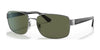 Ray-Ban RB3687 Sunglasses | Size 61 / Gunmetal №004/58 / Green (Polarized) (3P 11%)