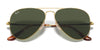 Ray-Ban AVIATOR METAL II RB3689 Sunglasses / Arista Gold №914731 / G-15 Green (3N 13.2%) / Size 58