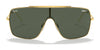 Ray-Ban WINGS II RB3697 Sunglasses | Size 135 / Arista Gold №905071 / Dark Green (3N 14.0%)