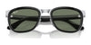 Ray-Ban CLYDE RB3709 Eyeglasses | Size 53 / Black On Silver №003/M1 / Clear/Green (Photochromic) (3F 16.6%)