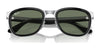 Ray-Ban CLYDE RB3709 Eyeglasses | Size 53 / Black On Silver №003/M1 / Clear/Green (Photochromic) (3F 16.6%)