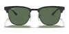 Ray-Ban CLUBMASTER METAL RB3716 Sunglasses | Size 51 / Black №186/R5 / Blue (3N 11.20%)