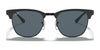 Ray-Ban CLUBMASTER METAL RB3716 Sunglasses | Size 51 / Black №186/R5 / Blue (3N 11.20%)