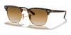 Ray-Ban CLUBMASTER METAL RB3716 Sunglasses | Size 51 / Havana On Gold №900851 / Light Brown Gradient (2N 30.5%)