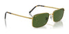Ray-Ban RB3717 Sunglasses / Gold №9196S2 / Blue (Polarized) (2P 22.1%) / Size 57