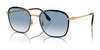 Ray-Ban RB3720 Sunglasses | Size 55 / Black On Gold №90003F / Light Blue (2N 29.9%)