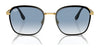 Ray-Ban RB3720 Sunglasses | Size 55 / Black On Gold №90003F / Light Blue (2N 29.9%)