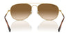 Ray-Ban BAIN BRIDGE RB3735 Sunglasses / Silver №003/3F / Clear & Blue (2N 29.9%) / Size 57