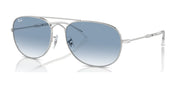 Ray-Ban BAIN BRIDGE RB3735 Sunglasses / Silver №003/3F / Clear & Blue (2N 29.9%) / Size 57