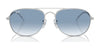 Ray-Ban BAIN BRIDGE RB3735 Sunglasses / Silver №003/3F / Clear & Blue (2N 29.9%) / Size 57