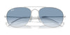 Ray-Ban BAIN BRIDGE RB3735 Sunglasses / Silver №003/3F / Clear & Blue (2N 29.9%) / Size 57
