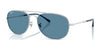 Ray-Ban BAIN BRIDGE RB3735 Sunglasses / Silver №003/S2 / Blue (Polarized) (2P 22.1%) / Size 57