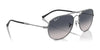 Ray-Ban BAIN BRIDGE RB3735 Sunglasses / Silver №003/3F / Clear & Blue (2N 29.9%) / Size 57