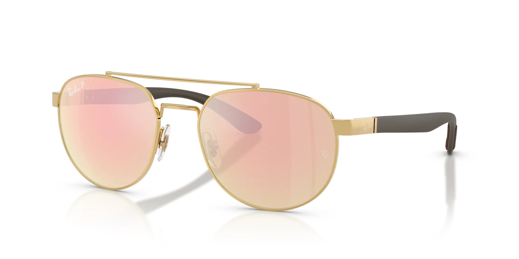 Ray-Ban RB3736CH Sunglasses Arista Gold / Orange Mirror Pink (Polarized)