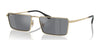 Ray-Ban EMY RB3741 Sunglasses / Gold №92136V / Dark Grey Flash Silver (3N 13.6%) / Size 56