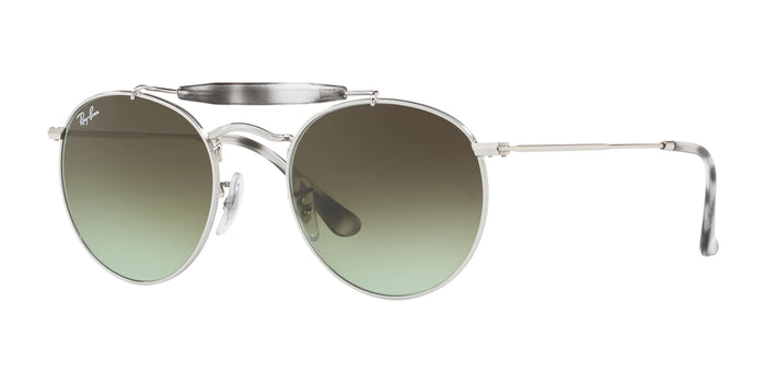 Ray-Ban RB3747 Sunglasses | Size 50 / Silver №003/A6 / Green Gradient (3N 15.5%)