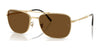 Ray-Ban RB3755 Sunglasses / Arista Gold №001/57 / Brown (Polarized) (3P 11.9%) / Size 59