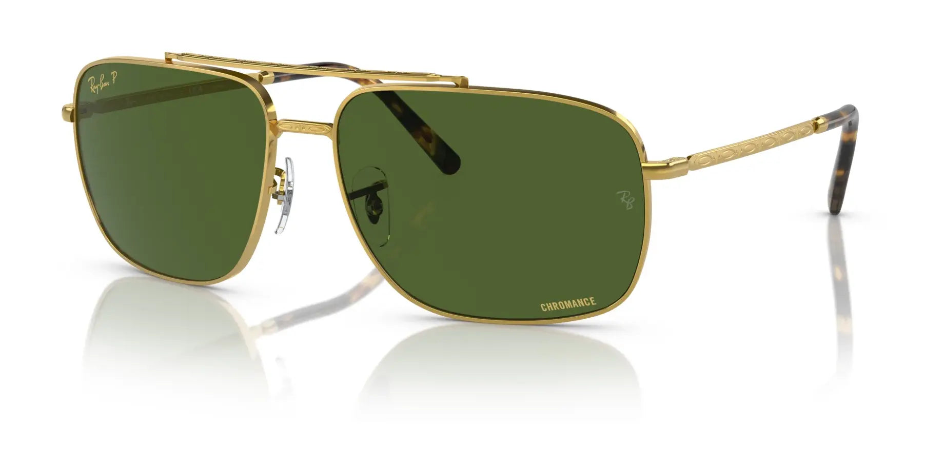 Ray-Ban RB3796 Sunglasses Gold / Dark Green (Polarized)