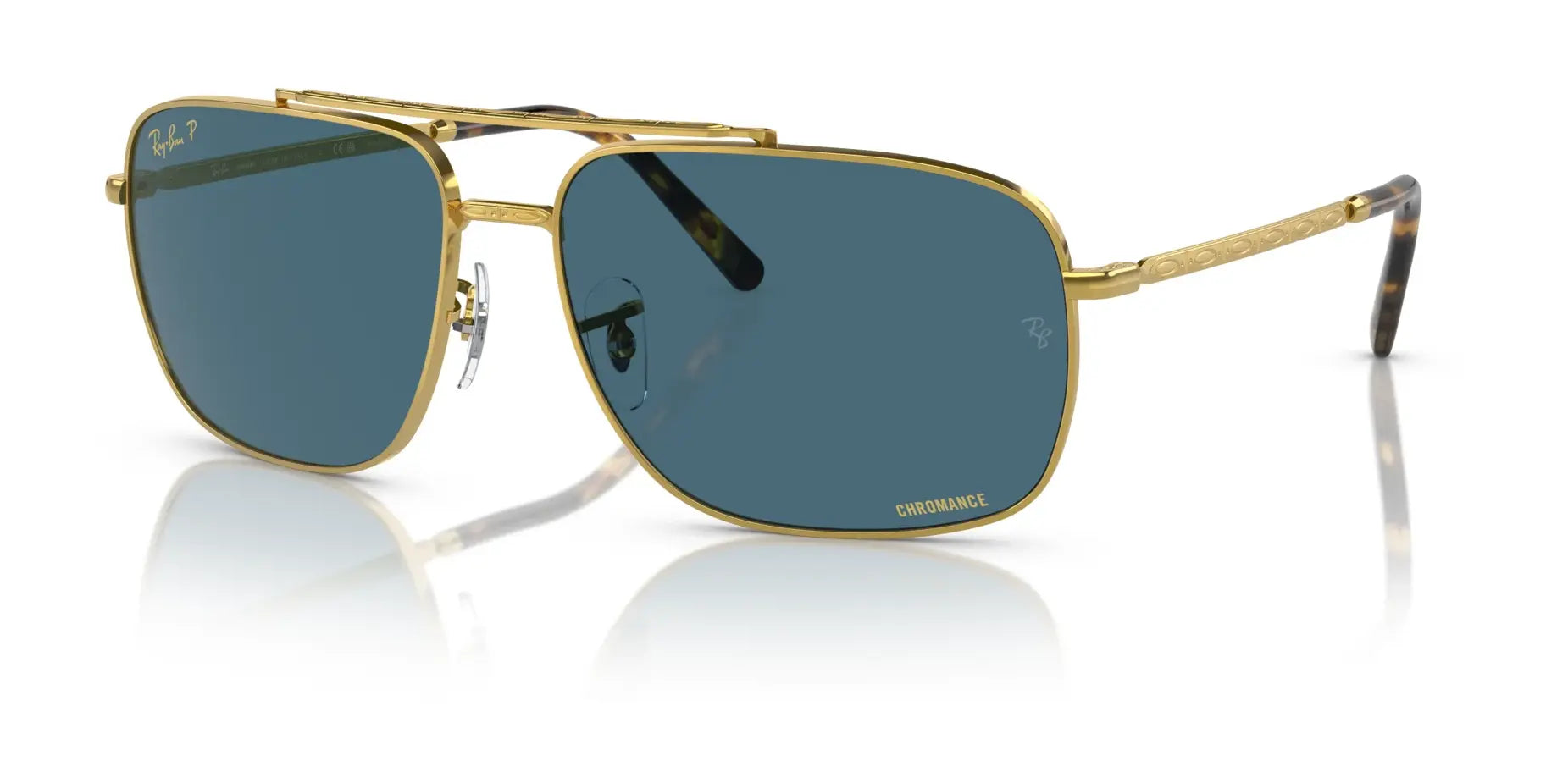 Ray-Ban RB3796 Sunglasses Gold / Blue (Polarized)