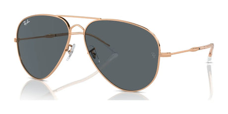 Ray-Ban OLD AVIATOR RB3825 sunglasses, featuring gold frames and a classic double bridge with dark lenses, elegantly displayed on a white background.