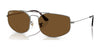 Ray-Ban EXPLORER 5 RB3845 Sunglasses / Gunmetal №004/57 / B-15 Brown (Polarized) (3P 11.9%) / Size 57
