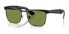 Ray-Ban WAYFARER DELUXE RB3875 Sunglasses / Matte Black №006/4E / Green (2N 29.0%) / Size 53