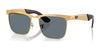 Ray-Ban WAYFARER DELUXE RB3875 Sunglasses / Sandblasted Legend Gold №92763R / Dark Blue (Polarized) (3P 13.7%) / Size 53