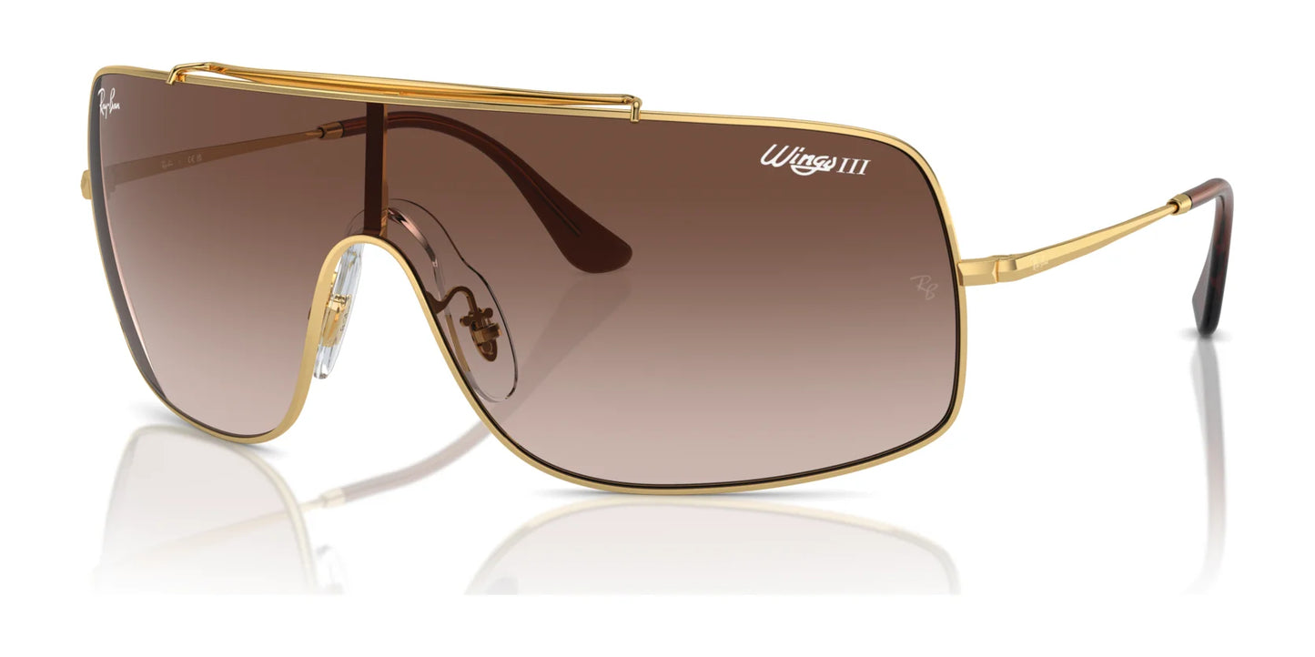 Ray-Ban WINGS III RB3897 Sunglasses Gold / Brown