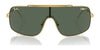 Ray-Ban WINGS III RB3897 Sunglasses | Size 136 / Arista Gold №001/71 / Dark Green (3N 14.0%)