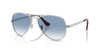 Ray-Ban AVIATOR MAX RB3925 Sunglasses / Silver №003/3F / Clear Gradient Blue (2N 29.9%) / Size 58