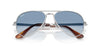 Ray-Ban AVIATOR MAX RB3925 Sunglasses / Silver №003/3F / Clear Gradient Blue (2N 29.9%) / Size 58